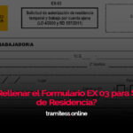 ¿Cómo Rellenar el Formulario EX 03 para Solicitud de Residencia?