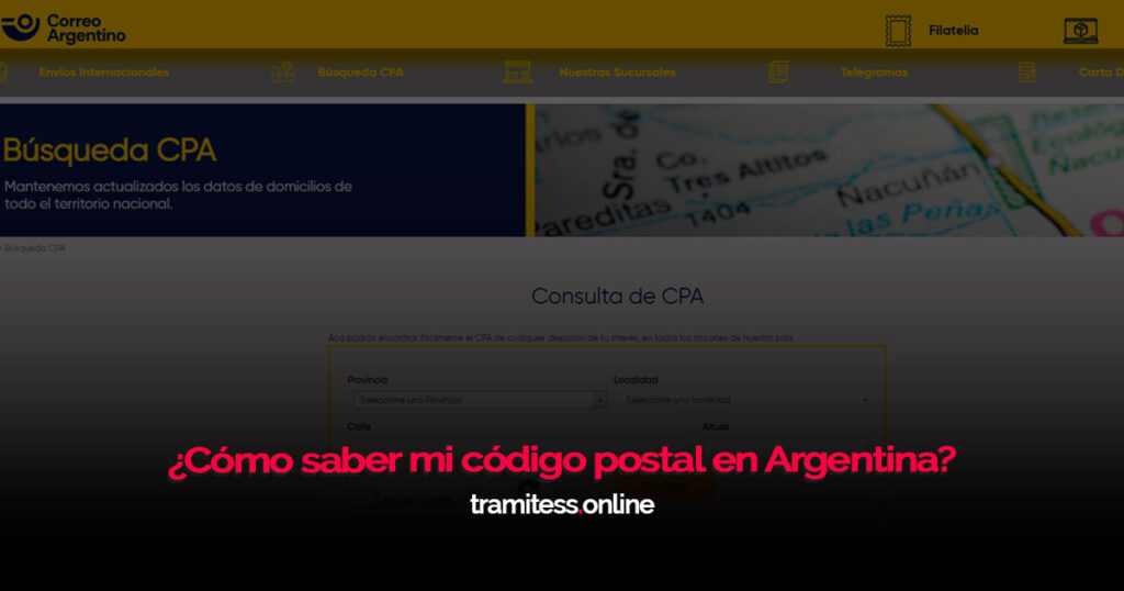 ¿Cómo saber mi código postal en Argentina?